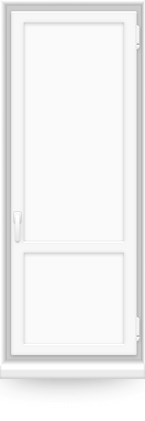 Балконная пластиковая дверь без стеклянных вставок